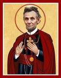 funny saint President Abraham Lincoln celebrity prayer candle gift