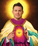 funny saint Channing Tatum celebrity prayer candle gift