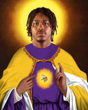 t Justin Jefferson Minnesota Vikings celebrity prayer candle gift