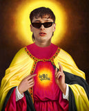 funny saint Peso Pluma celebrity prayer candle gift