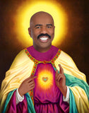funny saint Steve Harvey celebrity prayer candle gift