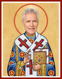 Alex Trebek jeopardy saint celebrity prayer candle novelty gift