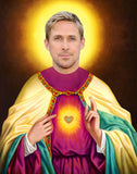 funny saint Ryan Gosling celebrity prayer candle gift