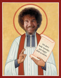 funny saint Bob Ross celebrity prayer candle novelty gift