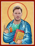 funny Chris Pratt saint celebrity prayer candle novelty gift