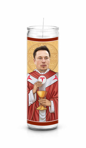 Elon Musk Saint Celebrity Prayer Candle