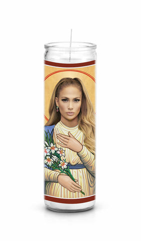 Jennifer Lopez J Lo J-Lo Saint Celebrity Pop Culture Prayer Candle