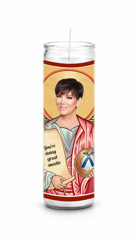 Kris Jenner saint celebrity prayer candle novelty gift idea
