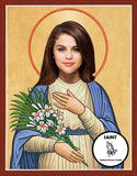 Selena Gomez Funny Novelty Saint Celebrity Prayer Candles Gifts
