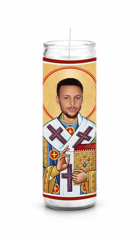 Steph Curry Golden State Warriors Funny Novelty Saint Celebrity Prayer Candle Gift