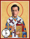 Stephen Colbert Funny Novelty Saint Celebrity Prayer Candles Gifts