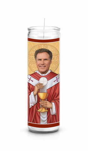 funny Will Ferrell celebrity prayer candle novelty gift
